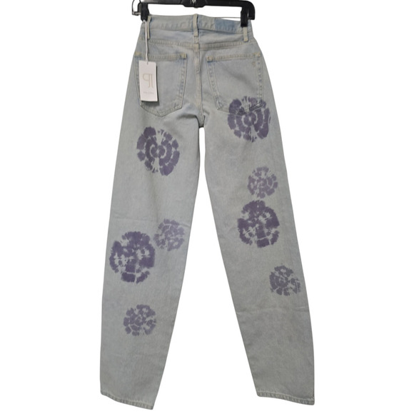 Anthropologie Pilcro Sunset High-Rise Straight-Leg Jeans Size 23 Tall Tie Dyed - Picture 7 of 11